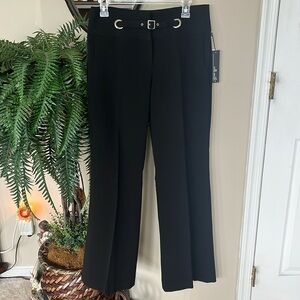 Brand New Willi Smith Black Dress Pants Trousers w/ Silver Tone Accents & Belt